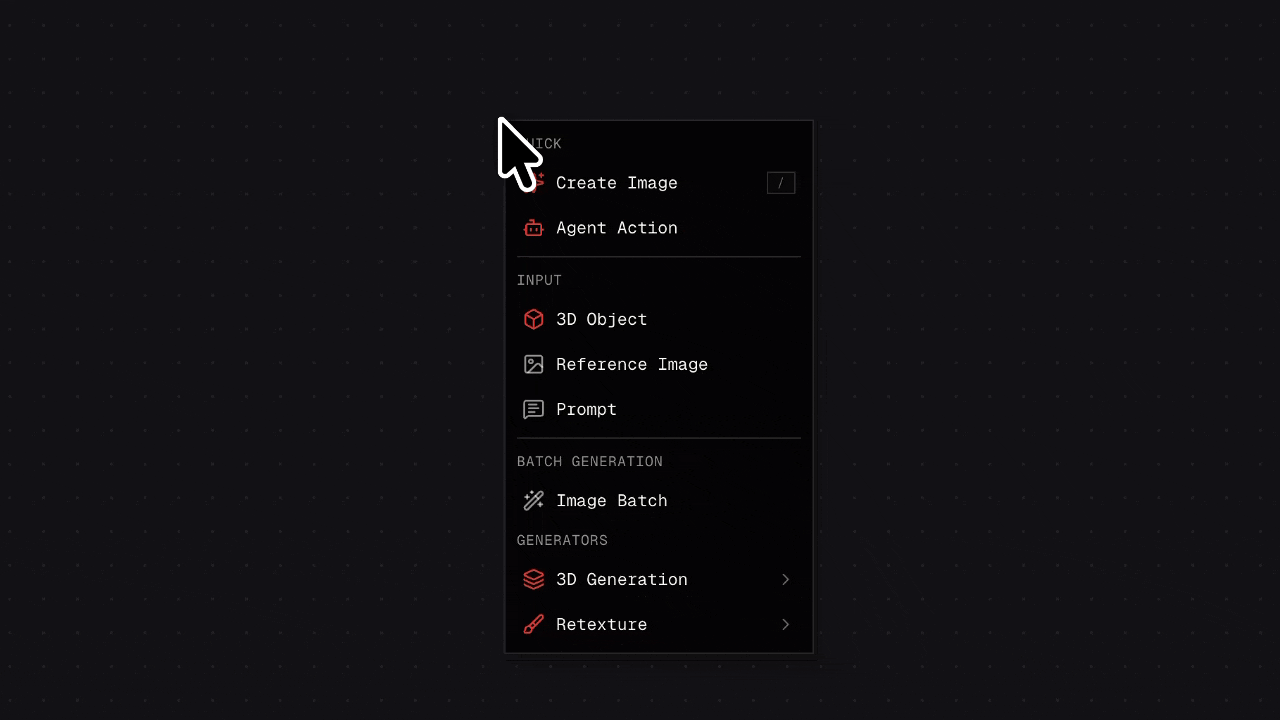 Artyx Agent planning and executing a multi-step derivation on the canvas